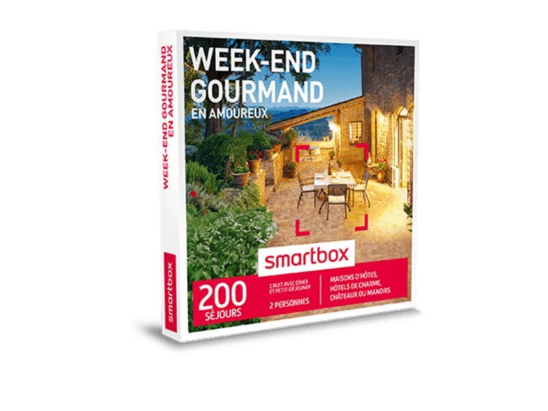 Smartbox - WEEK-END GOURMAND EN AMOUREUX Coffret Box Cadeau Séjour